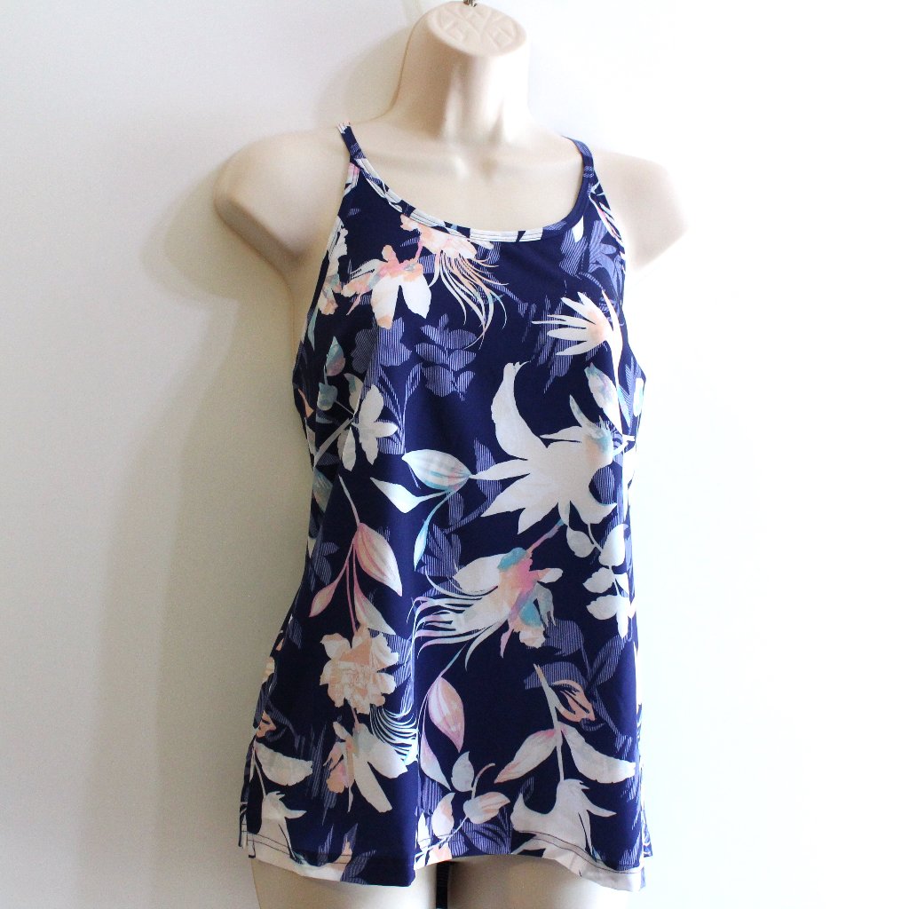 Tek Gear Women's Athletic Top Size M Blue Floral